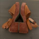 Seychelles Anthropologie  Calming Influence Suede Leather Platform Sandal Sz 7.5 Photo 2