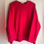 Zenana Outfitters  Bold Red CrewNeck Sweater Oversized S/M Photo 0