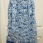 Joie  Blue and White 100% Linen Maxi Skirt XL Photo 0