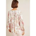 Anthropologie Frye x  Elden Floral Peasant Blouse Pink Cream XS Photo 6