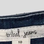 Tribal patchwork look skinny jeans Blue Size 10 Photo 5
