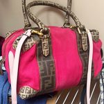 Fendi Authentic RARE Barbie Pink & Monogram Forever Bauletto Boston Bag Photo 1