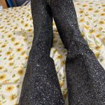 Knee High Heel Glitter Boots Black Size 10 Photo 1
