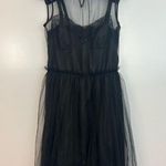 Rodarte Lace/Chiffon Tulle Black Mini Dress / Bows Size Small Photo 0