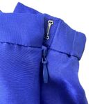 Vintage Jane Seymour 100% Silk Barrel Trousers Pants 8 Petite Blue Satin Disco Size 8P Photo 2