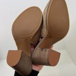 Lucky Brand Lisza Open Toed Brown Leather Booties sling back leather size 8 Photo 4