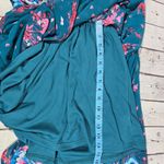 Fate‎ Floral Maxi Dress Teal Blue Pink Spaghetti Strap Elastic Waist M Halter Size M Photo 14
