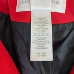 Liz Claiborne Red Double Breasted Nylon Blend Belted Coat Jacket Size S Photo 6