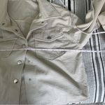 SheIn Corduroy Utility Jacket Medium Ivory Oversized Shacket Y2K Lumberjane Barn Coat Photo 7