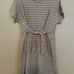 Lush Clothing Lush Brown And White Striped Dress Woman’s Size Medium Photo 0