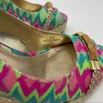 Elaine Turner  Harper Batik Print Wedge Sandals Pink and Green Size 6.5 Photo 8