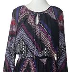 Melissa Paige  Women's Blouson Long Sleeve Pleated Tie Neck Dress Size Medium M Photo 4