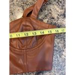 Forever 21  Medium Brown Vegan Leather Corset Crop Shirt Photo 5