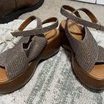 Seychelles Brown Textured Slingback Sandals Photo 3