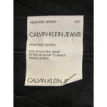 Calvin Klein Jeans CALVIN KLEIN Womens Black High Rise Skinny Button Fly Jeans NWT Size 4 (5081) Photo 7