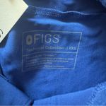 FIGS New! Boston Slim Jogger Scrub Pants XXS Blue with Neon Yellow Tie Photo 4