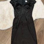 Frederick's of Hollywood Frederick’s of Hollywood Black Satin Bodycon Dress Size 2 Photo 0