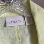 Chico's Lime Green Button-Up Blazer Size 1 / Medium Photo 2