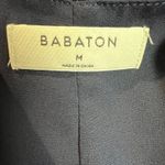 Aritzia Babaton Wallace Wrap Dress Womens Medium Navy Mini Crepe Preppy Dainty Photo 10