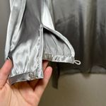 Chico's ‎ Size 0 (Small) Silver Cowl Neck Long Sleeve Mini Dress Party holiday nye Photo 5