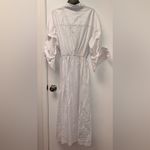 NWOT STAUD Lisa Front Cutout waist tie midi white Shirt Dress sz XL Photo 6