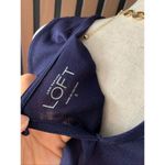 Loft  sleeveless blue and black shirt with color size small work attire Photo 4