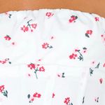 Princess Polly Floral Crop Top Strapless Bustier Corset White Pink Red M Photo 4
