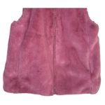 J.Crew Faux Fur Sleeveless Vest Pockets Zip Up Closure Lined Small Guava Berry Photo 3