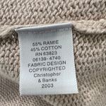 Christopher & Banks Vtg. 2003 Cat Sweater Cardigan Ramie Cotton Embroidered Photo 3