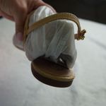 Sam & Libby NIB Pearl Natural Gold Chain Flat Sandals Size 10 Photo 5