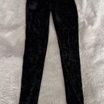 PINK - Victoria's Secret  Black Crushed Velvet Leggings Photo 1