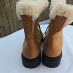 J Crew Winter Hiking Boots Faux Fur Combat Lace Up Brown 10.5 Women’s Photo 2