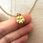 Gold tone dainty flower necklace Photo 6