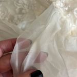 Scott McClintock Vintage lace ivory wedding dress organza silk crochet detail, S Photo 15