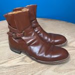 Frye Vintage  Riding Ankle Boots Belted Western Women’s Size 6 Cognac Brown Photo 0
