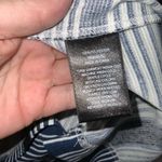 ECI Navy Blue &White Striped Bell Cuff Career Dressy Dress 6 NWT Photo 10