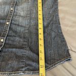 Harley Davidson Shirt Womens MediumDenim Embroidered Pearl Snap Long Sleeve Roll Blue Size M Photo 4