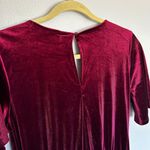 One Clothing Burgundy Velvet Jumpsuit Photo 6