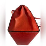 Loewe Red Textured Leather Shoulder Tote Bag Vintage Spain Authentic Luxury Photo 14