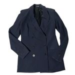 EXPRESS Blue Pantsuit Dark Navy Pants Double Breasted Blazer Jacket Size Small Photo 3