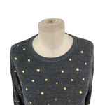 Spiritual Gangster Starry Vibes Gold Star Gray Sweatshirt Top Shirt Size XS Photo 3