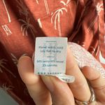 Marine layer  Emlyn Midi Wrap Dress Hemp Blend Palm Print Bruschetta Sz M Coastal Photo 7