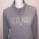 Old Navy grey half zip fleece pullover sweatshirt Photo 1