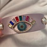 Women’s Multicolor Eye & Pearl Jeweled Embellished Headband Purple Photo 4