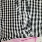 Who What Wear  BLACK WHITE BUFFALO CHECK PLAID PUFF SLEEVE BUTTON FRONT BLOUSE Photo 8