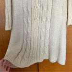 Garnet Hill  Longline Duster Wool Chunky Cable Knit Cardigan Sweater Size XXL Photo 8