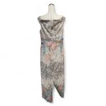 Adrianna Papell  Women Off Shoulder Textured Pastel Metallic Floral Maxi Dress 16 Photo 2