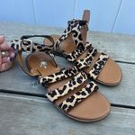 Franco Sarto Kyson Calf Hair Cheetah Strappy Ankle Sandals 7.5M Photo 1