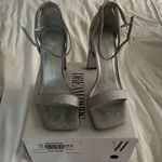Silver Sparkly High Heels Size 6 Photo 2