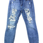 Judy Blue Boyfriend Fit Distressed Ripped Light Wash Denim Jeans Size 27 Photo 0